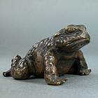 A Finely Cast Toad Bronze Weight of 18th/19th century