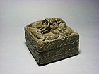 An Elegant Stone Ink Pool Box of Qing Dynasty