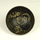 A Charming Jizhou Tea Bowl with Plum Motif