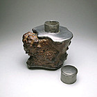 A Wood and Tin Caddy of Qing dynasty
