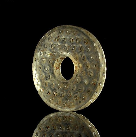An Archaic Crystal Bi of Han Dynasty(206BC--)