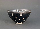 A Very Rare White-Mottles Tea Bowl of N. Song Dynasty