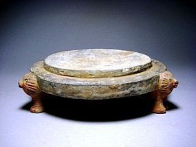 An Archaic Pottery Inkstone of Six Dynasties, 220-589