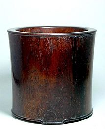 A Beautiful Huanghuali Brush Pot of Qing Dynasty,18th C