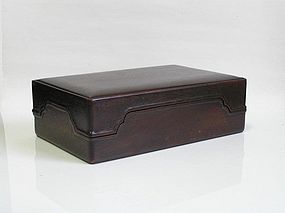 A Decent Zitan Covered Box of Qing Dynasty