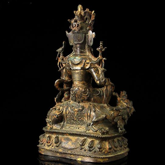 A Magnificent Bronze Guanyin of Ming Dynasty,14th/15th