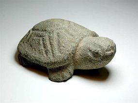 An Amusing Stone Scroll Weight in a Shape of a Turtle
