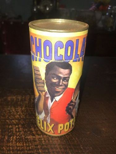 Black Americana Felix Potin Chocolate Container/Box