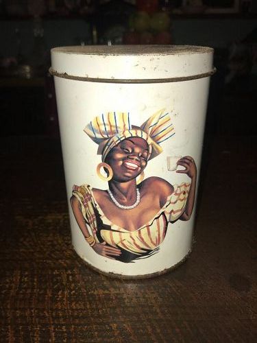 Black Americana Coffee Tin