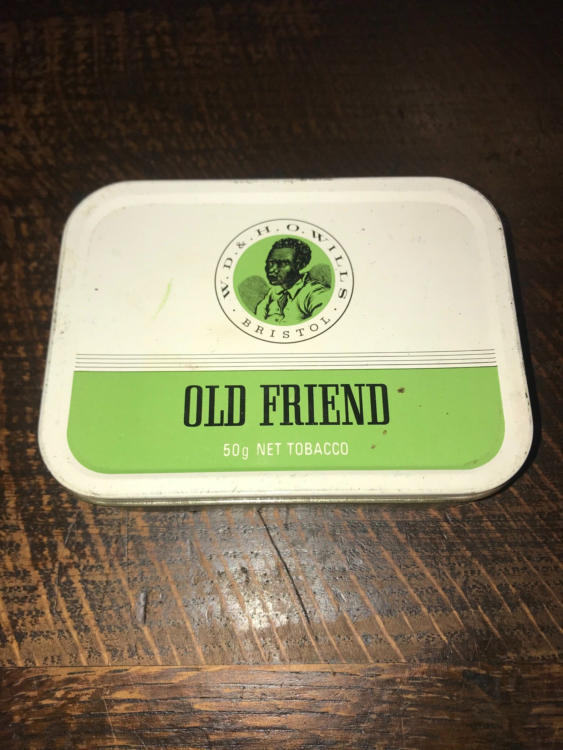 old english tobacco Old Friend English Tobacco Tin (item #1471835)