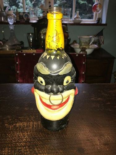 Folk Art Black Americana Bottle
