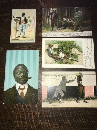 Lot of 4 Early Black Americana Postcards