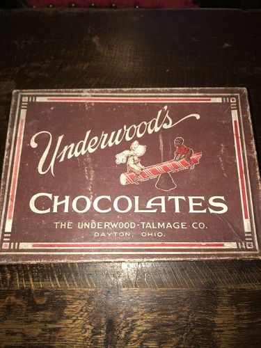 Rare Large Underwood's Chocolate Candy Box