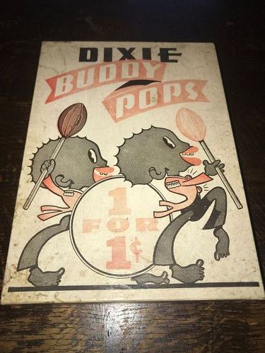 Rare  Large Dixie Buddy Pops Candy Box