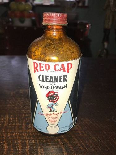 Red Cap Cleaner Bottle