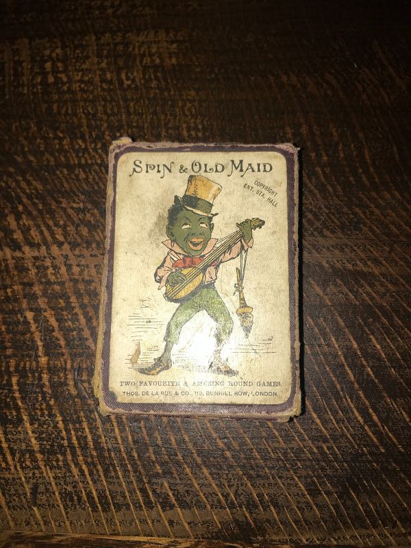 Early C1900 Spin & Old Maid Card Game