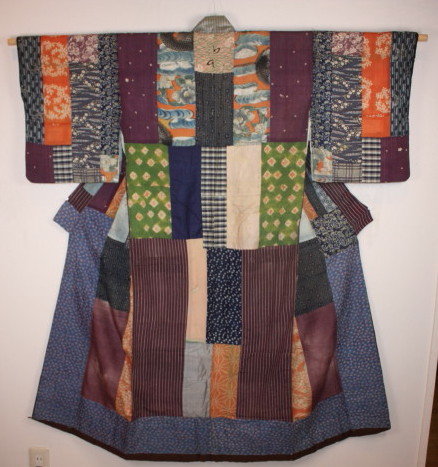 Edo yosegire Patchwork katazome jyuban Rare