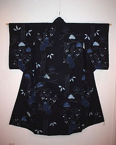 Edo rare & Excellent asamai-shibori kimono