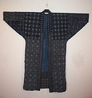 Meiji sashiko Indigo dye cotton noragi hanten