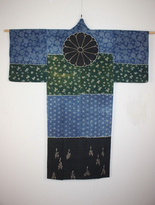 Edo dangawari katazome &amp; tsutsugaki cotton katsugi