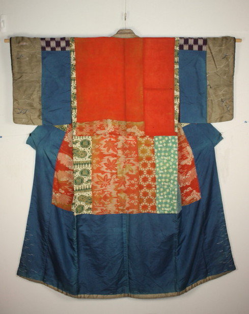 Japanese Edo era silk of the patchwork yosegire jyuban