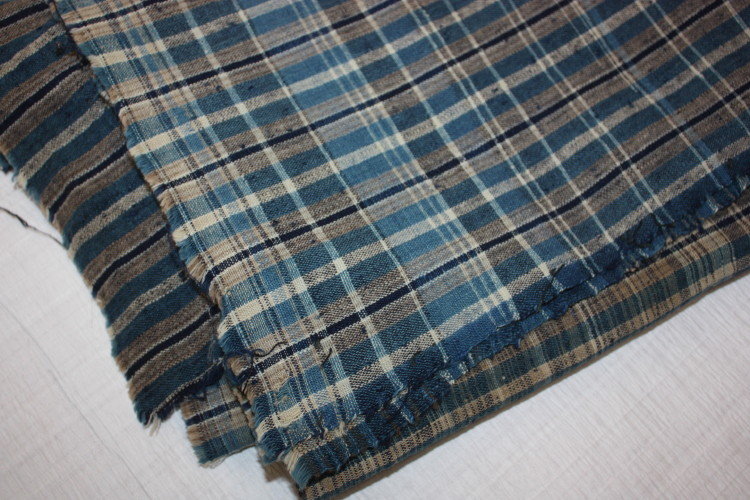 Japanese Indigo dye Stripe and zanshi weave futon Cover