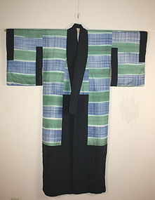 Japanese taisyo silk dangawari jyuban kimono textile