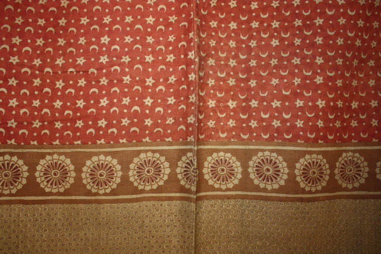 Edo Safflower dyeing sarasa somewake-kimono textile