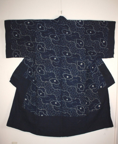 Edo Indigo dye cotton shibori & katazome yogi textile