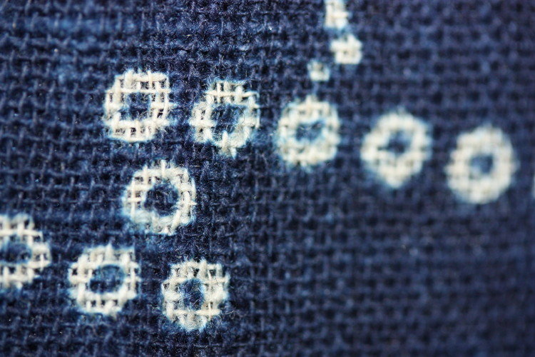 Edo Indigo dye cotton shibori &amp; katazome yogi textile