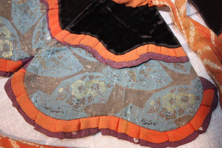 Edo Apron textile of the baby shibori &amp; nishiki-ori