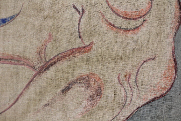 Edo kanjin-sumoh rikishi tsutsugaki nobori textile
