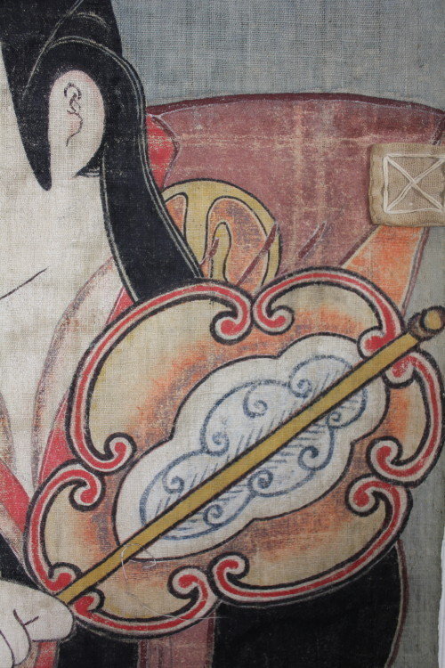 Edo kanjin-sumoh gyoji tsutsugaki nobori textile