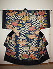 Edo yuzen-dye & Embroidery yogi kimono Very rare