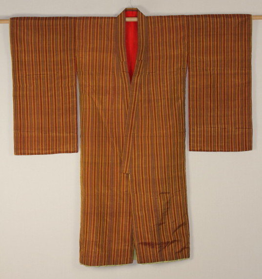 Meiji AkitaHatijyou-silk Stripe Kimono