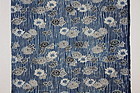Edo Indigo Katazome Cotton Hand-spun Slightly thick Flower pattern