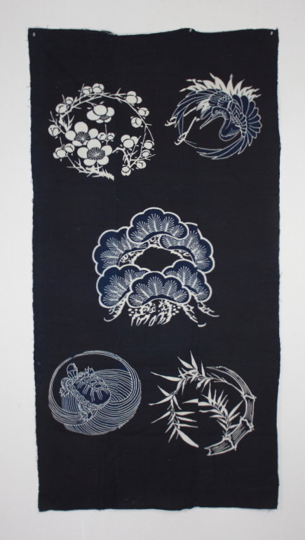 Edo Tsutsugaki Indigo Cotton Original Futon- cover Thick Hand-spun