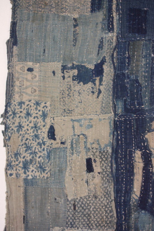 Japanese  Indigo dye cotton  Edo - Meiji  amazing  boro futon cover
