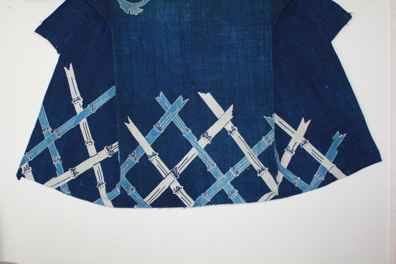 Edo Indigo Tsutsugaki Cotton Yogi Bamboo fence Rare