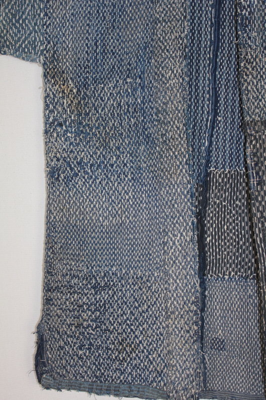 Meiji. Sashiko. Omi. Cotton Indigo Noragi Boro Rare.