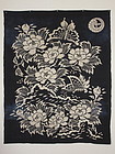 Meiji Tsutsugaki Indigo Cotton Futon-cover Cotton Butterfly Peony.