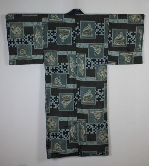 Taisho silk Jyuban kimono Japanese Antique Textile charming design