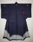 Japaneseantique edo Rinzu silk indigo dyeing beautiful kimono