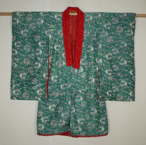 Japanese Antique Katazome And Shibori Child Kimono In Edo Period Item