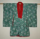 Japanese antique katazome & shibori Child kimono in Edo period