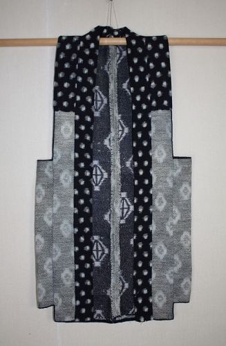 Japanese Antique Textile Excellent sashiko stitch  Farmer's Vest