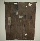 Japanese antique boro brown hemp fabric of patched boro textile
