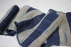 Japanese antique indigo dye hemp Stripes long Roll fabric