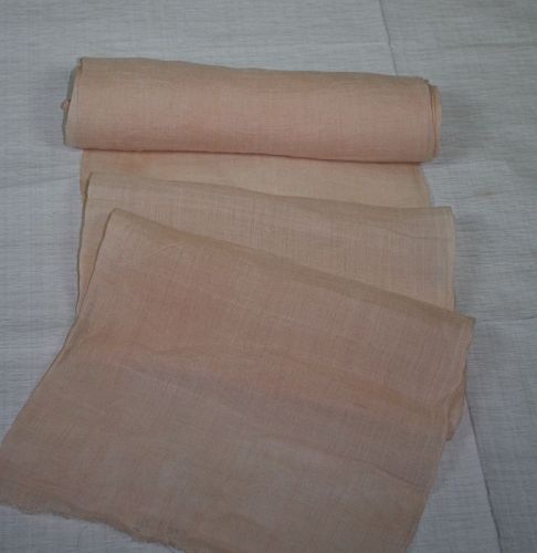 Japanese antique  rare Cherry-colored plant dyeing hemp roll fabric