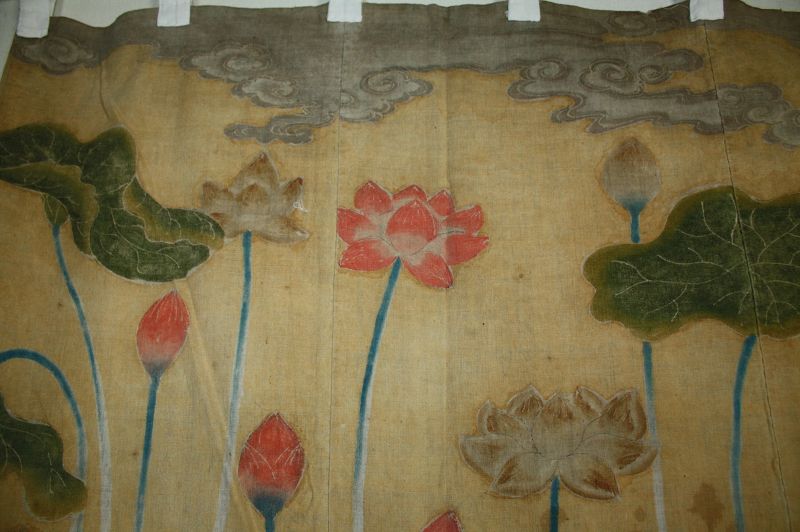 Japanese antique tsutsugaki Edo period( 1800s)uchishiki cotton textile